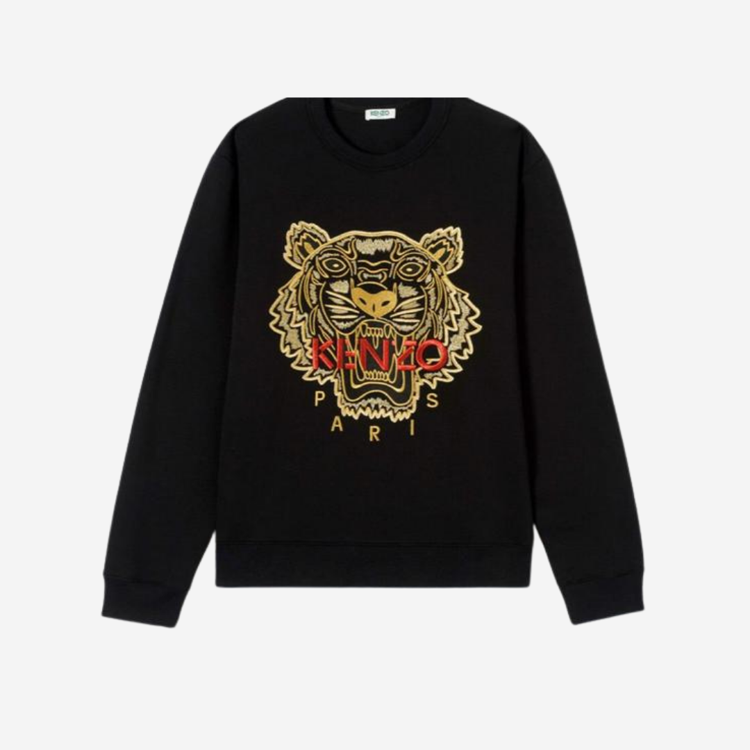 Kenzo Gold Embroidered Tiger Logo Sweatshirt - Shop Streetwear, Sneakers, Slippers and Gifts online | Malaysia - The Factory KL