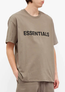 FEAR OF GOD ESSENTIALS 3D LOGO TEE - CEMENT