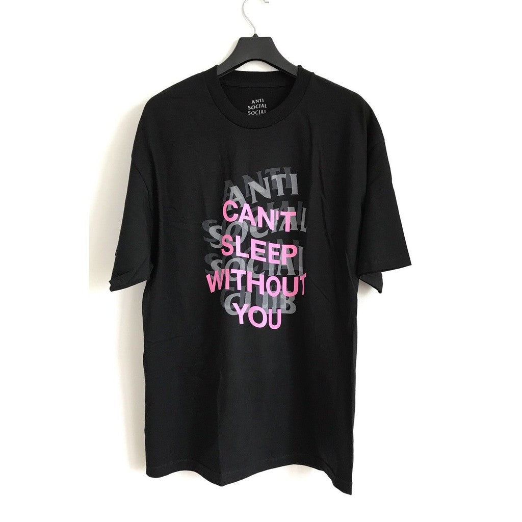 Anti Social Social Club Can't Sleep Without You Tee (Black) - Shop Streetwear, Sneakers, Slippers and Gifts online | Malaysia - The Factory KL