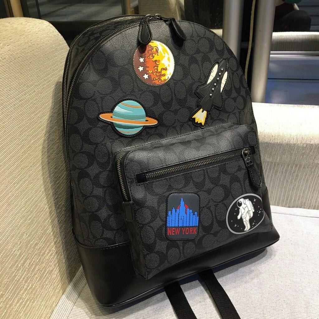 Coach × Nasa West Backpack With Space Patches ( Black ) – The Factory KL