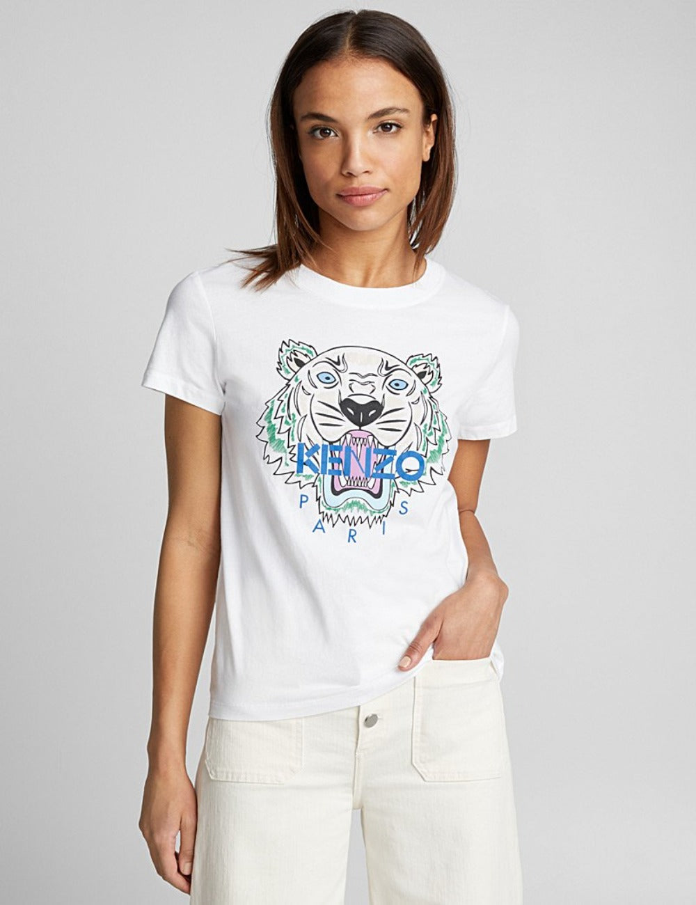 Kenzo Female Green Blue Tiger T-Shirt - Shop Streetwear, Sneakers, Slippers and Gifts online | Malaysia - The Factory KL