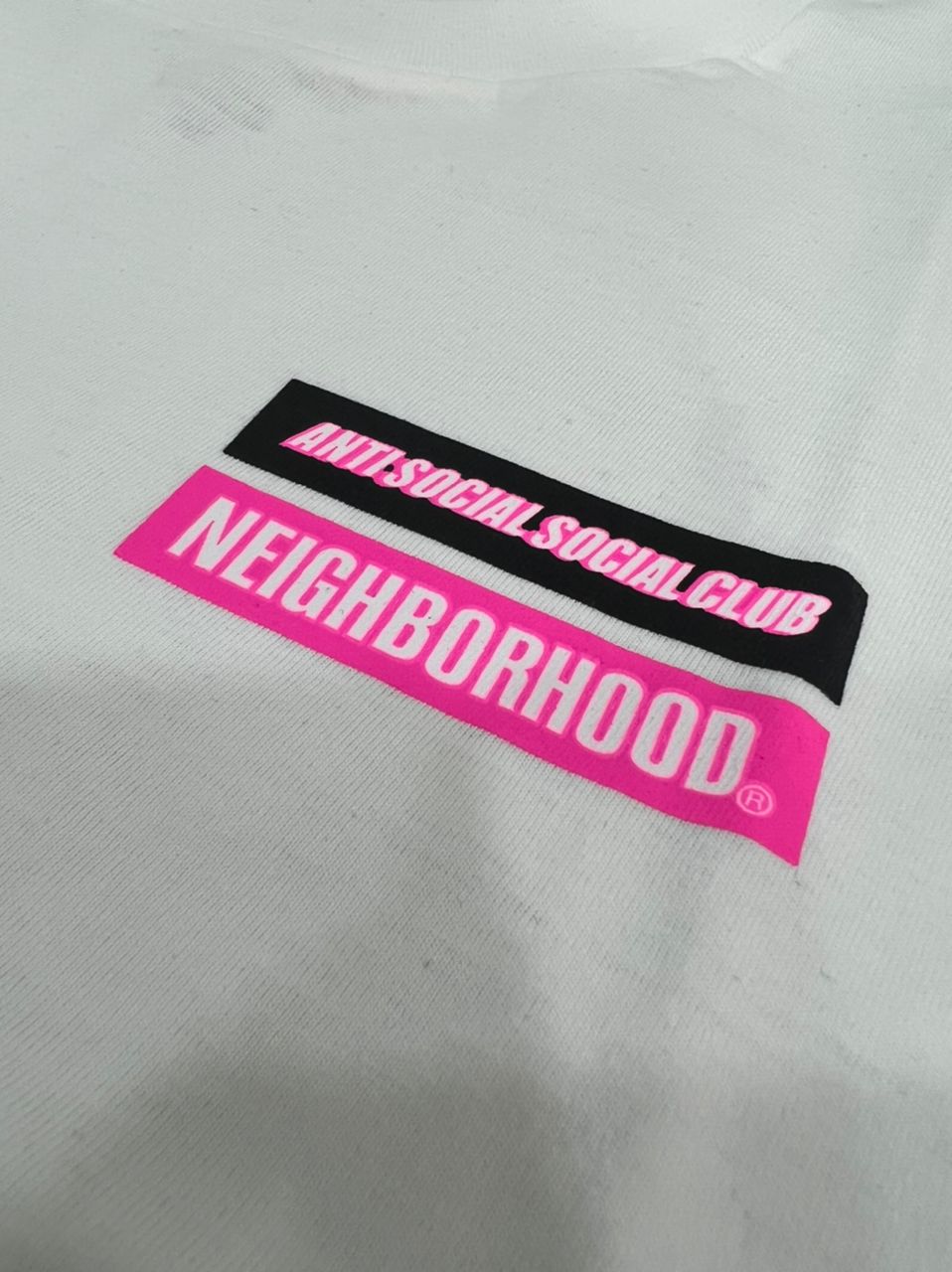 Anti Social Social Club x Neighbourhood Safety Tape On Right - (White)