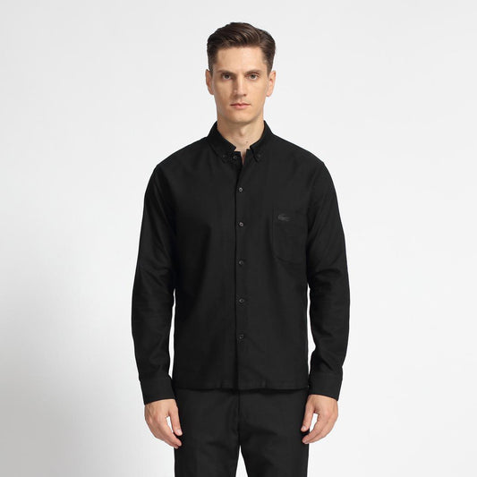 Lacoste Regular Fit Cotton Poplin Shirt ( Black ) - Shop Streetwear, Sneakers, Slippers and Gifts online | Malaysia - The Factory KL