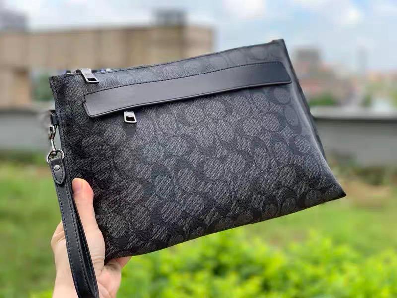 COACH CARRYALL POUCH IN SIGNATURE CANVAS BLACK The Factory KL