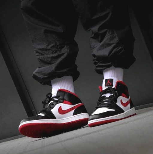Air Jordan 1 Mid Gym Red Black White - Shop Streetwear, Sneakers, Slippers and Gifts online | Malaysia - The Factory KL