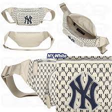 MLB New York Yankees Monogram Waist Bag (White) - Shop Streetwear, Sneakers, Slippers and Gifts online | Malaysia - The Factory KL