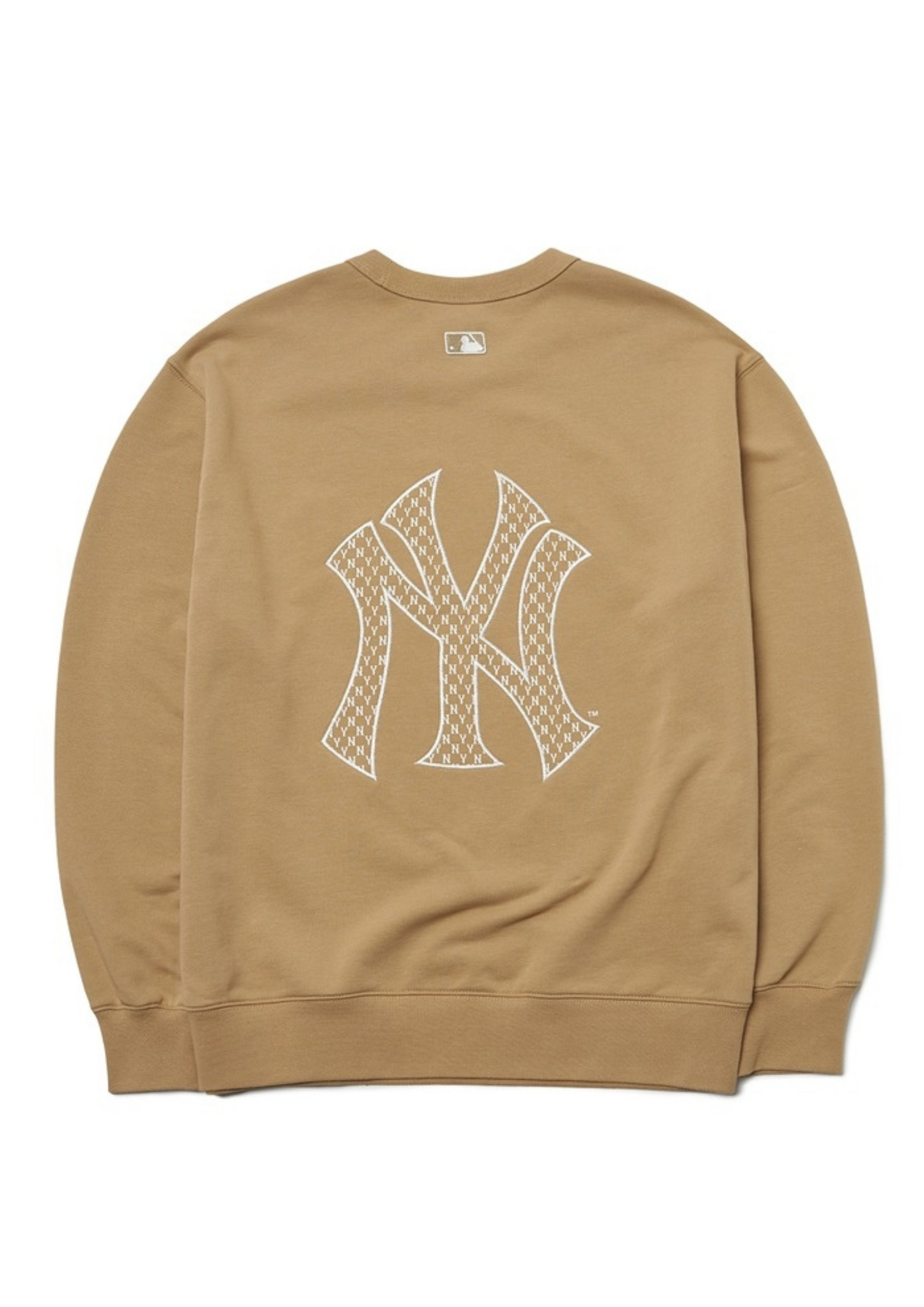 MLB New Era New York Yankees Back Big Logo Sweatshirts White Line (Khaki)