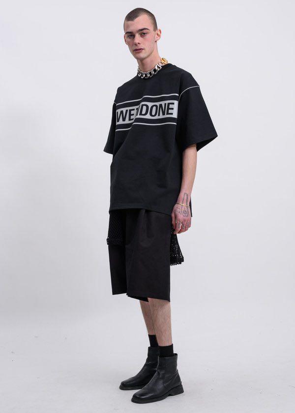 WE11DONE Black Reflective Logo T-Shirt - Shop Streetwear, Sneakers, Slippers and Gifts online | Malaysia - The Factory KL
