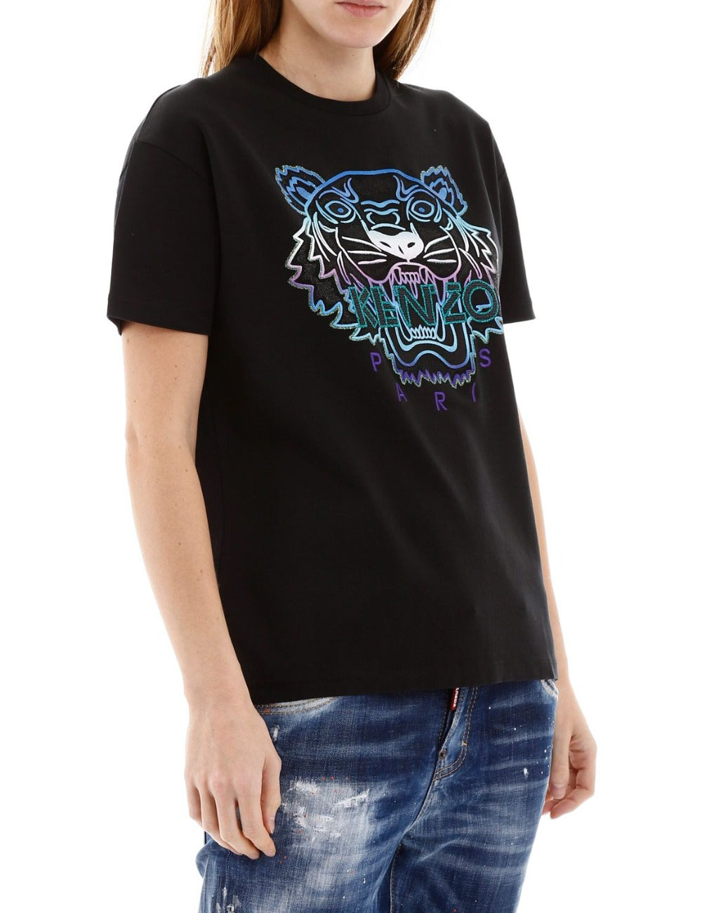 Kenzo Capsule Holiday Embroidered Ladies T-Shirt (Black) - Shop Streetwear, Sneakers, Slippers and Gifts online | Malaysia - The Factory KL