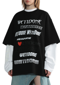WE11DONE Cotton Printed T-Shirt SS23 (Black)