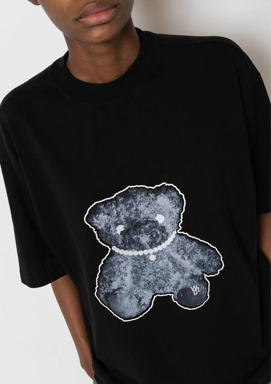 WE11DONE Teddy Pearl Necklace T-Shirt (Black)