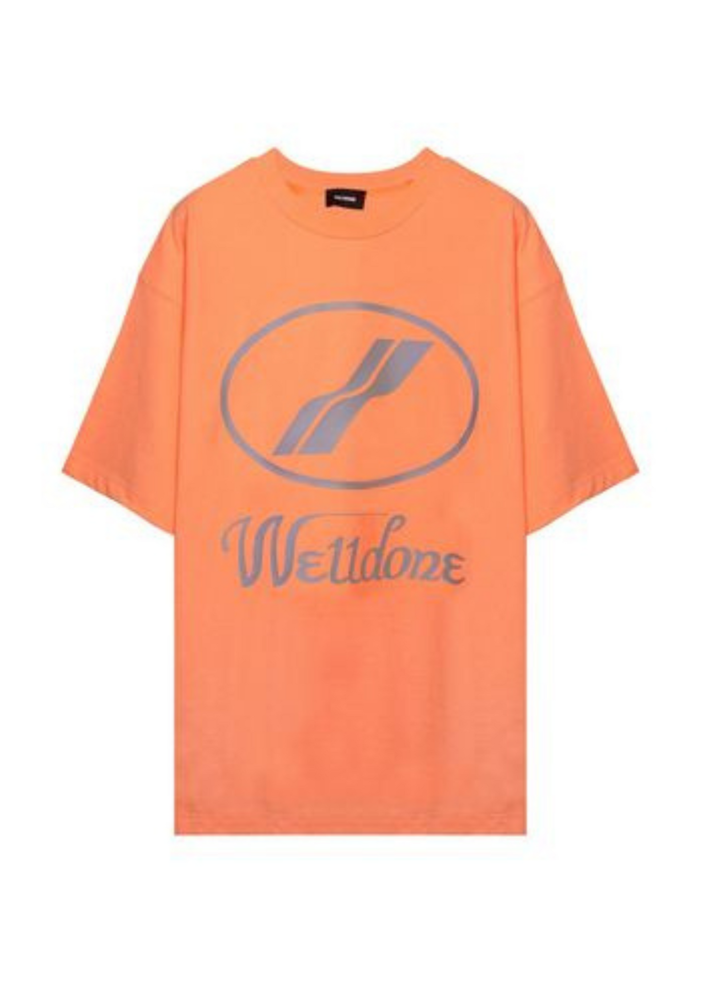WE11DONE Logo Printed Oversized T-Shirt (Orange)