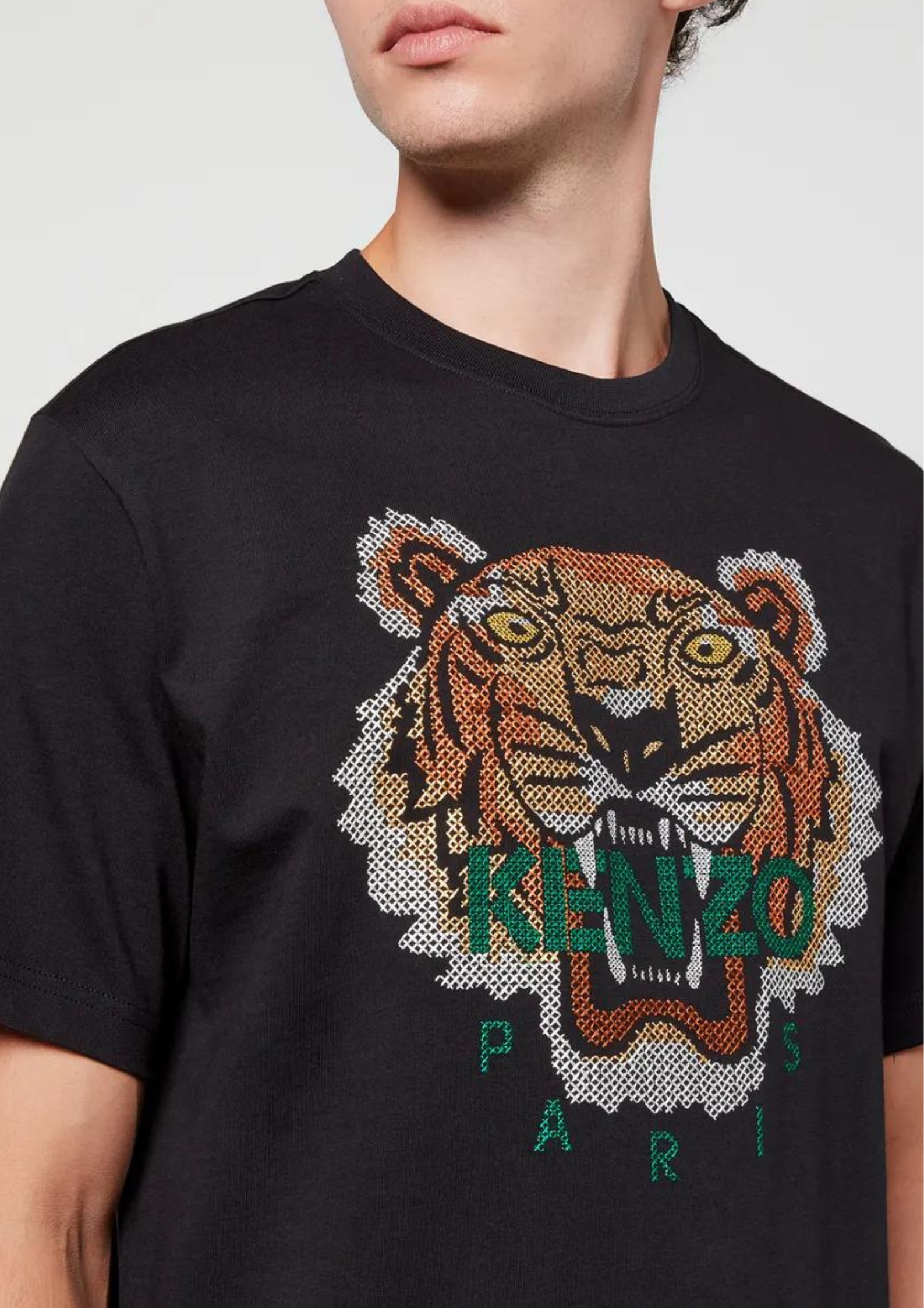 Kenzo Tiger Cotton T-Shirt (Black)