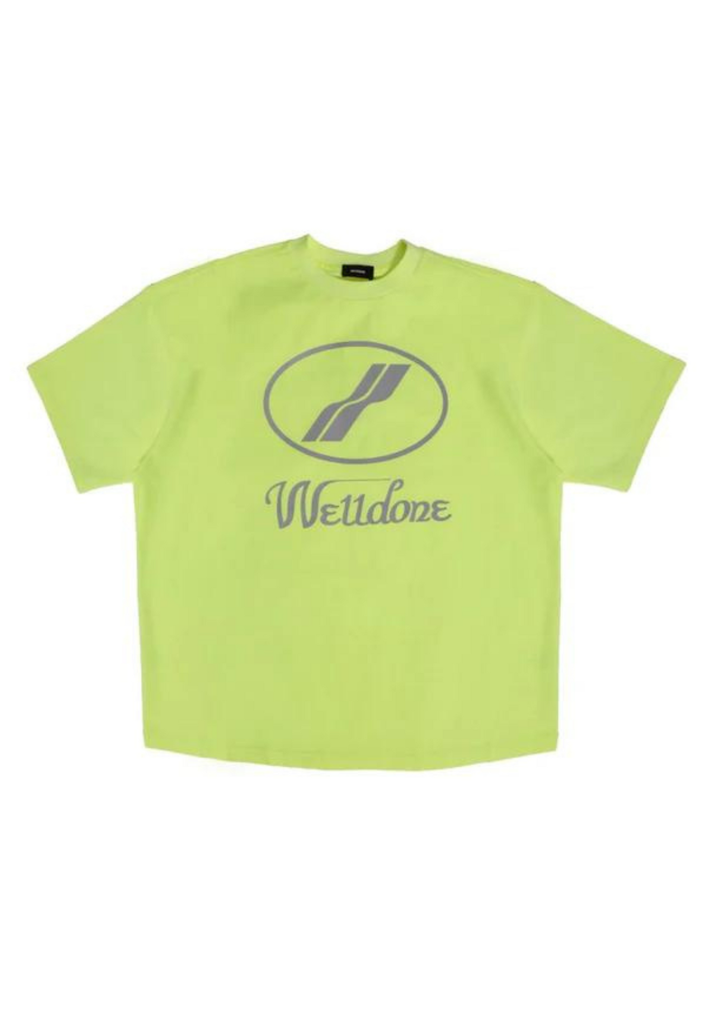 WE11DONE Logo Printed Oversized T-Shirt (Yellow)